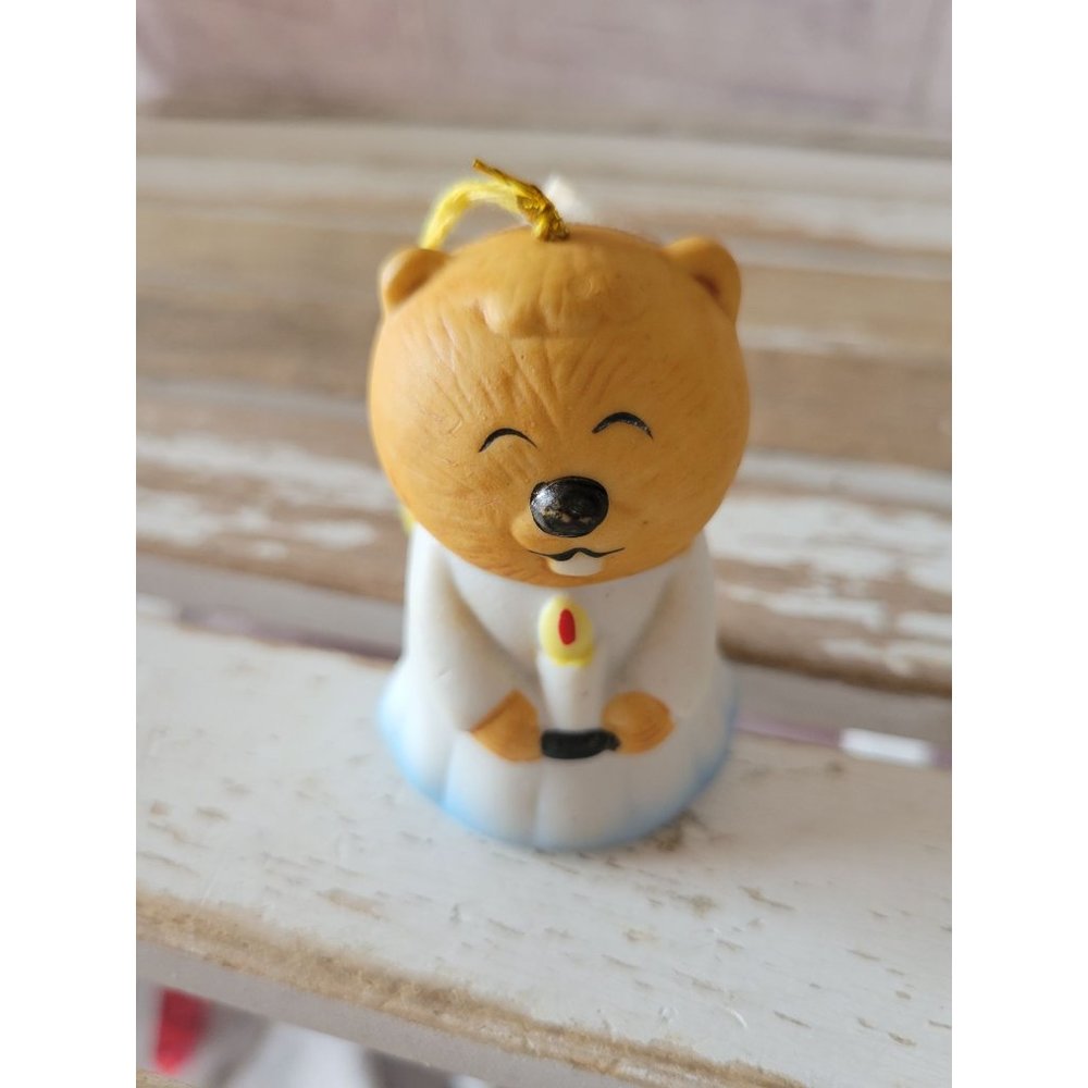 Jasco beaver candle Bell ornament pajamas Xmas holiday‎ tree
